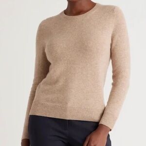 Quince Cozy Crewneck Sweater in Beige